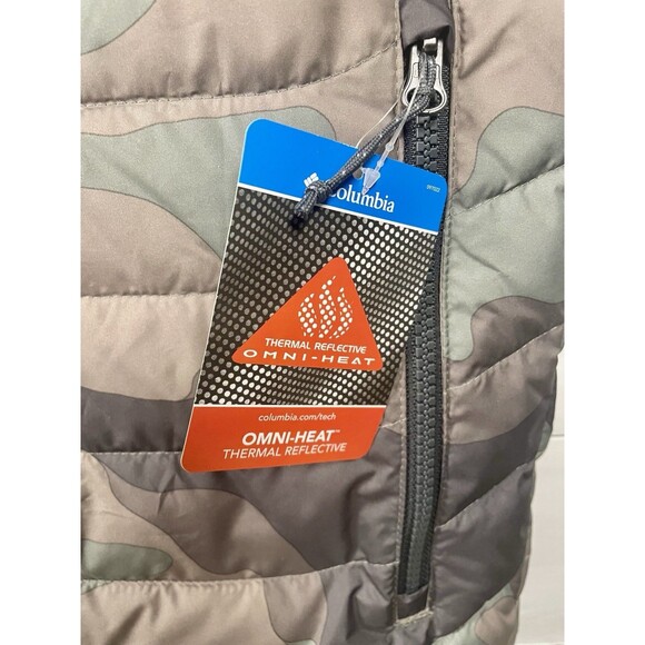 Columbia Omni Heat Vest Jacket Men S Camouflage Authentic Zip Pockets -NWT - Picture 3 of 7